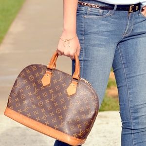 Authentic Louis Vuitton alma tote handbag